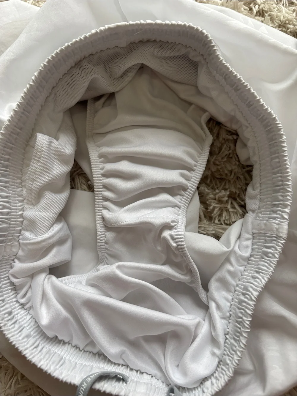 NWOT Nike Women’s White Athletic Running Shorts with Gray Swoosh XS